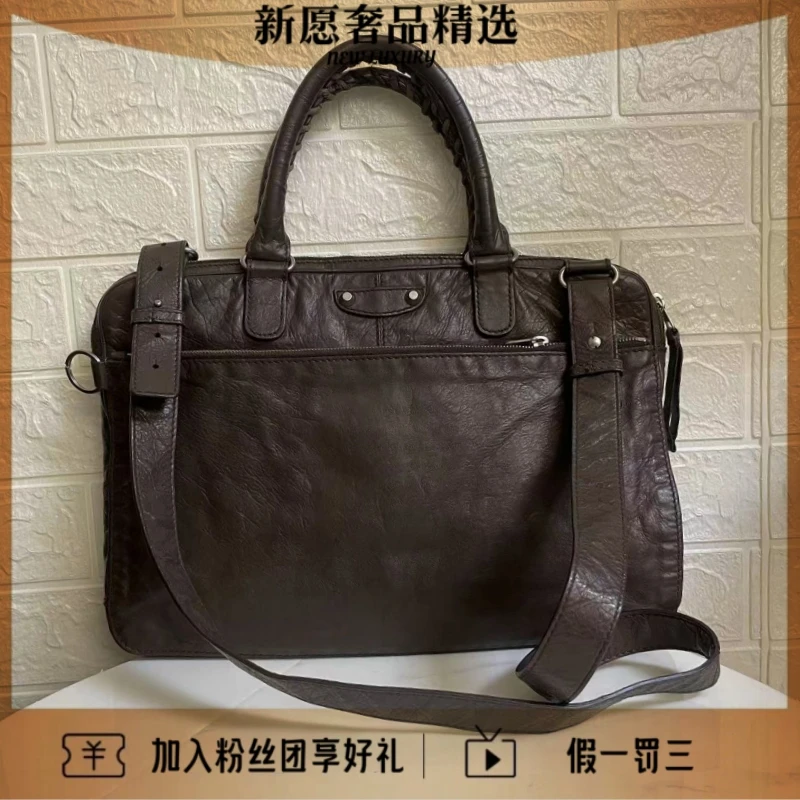 95新 Balenciaga/巴黎世家 男士斜跨包单肩包手提包公文包