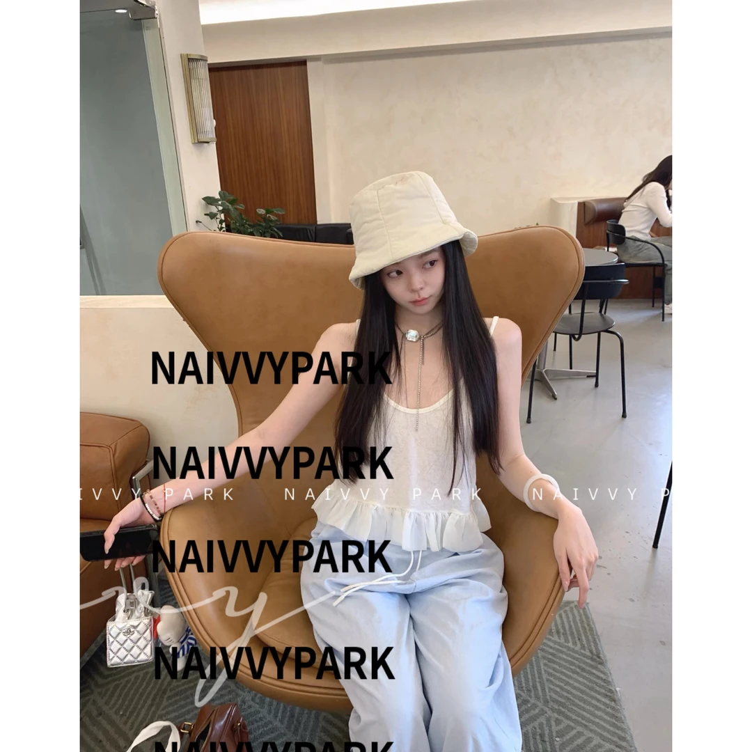 NAIVVY【济州岛天空】显瘦气质时尚韩版ins设计感温柔长款女裤