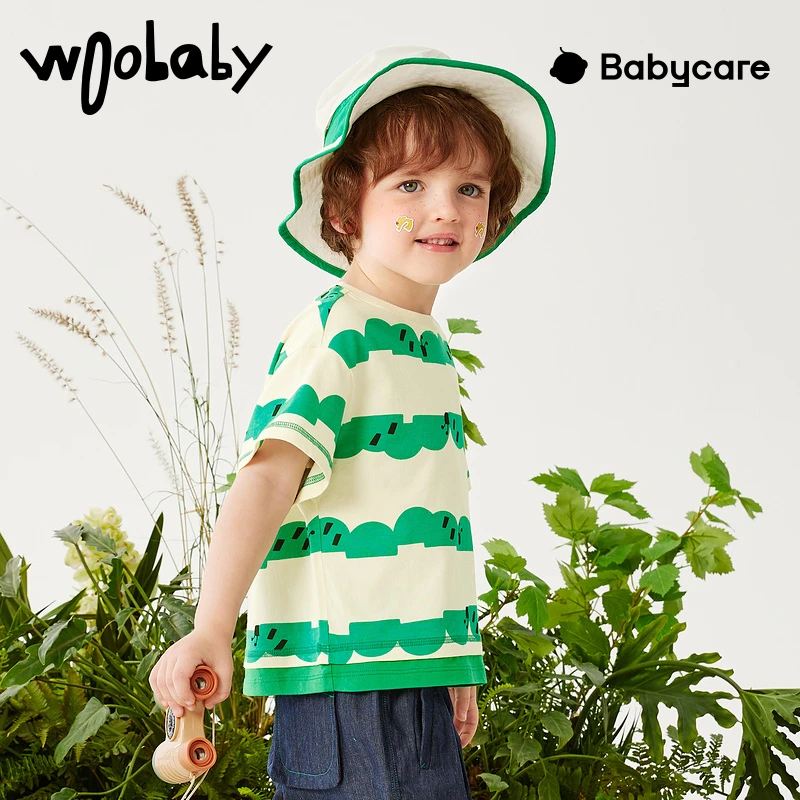 【夏款套装-组合】wobaby童装夏款短袖短裤两件套