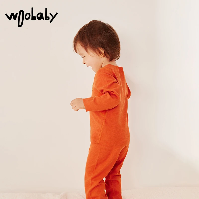 【12月积分兑换】woobaby儿童暖姜无骨睡衣套装WBC2343I080303