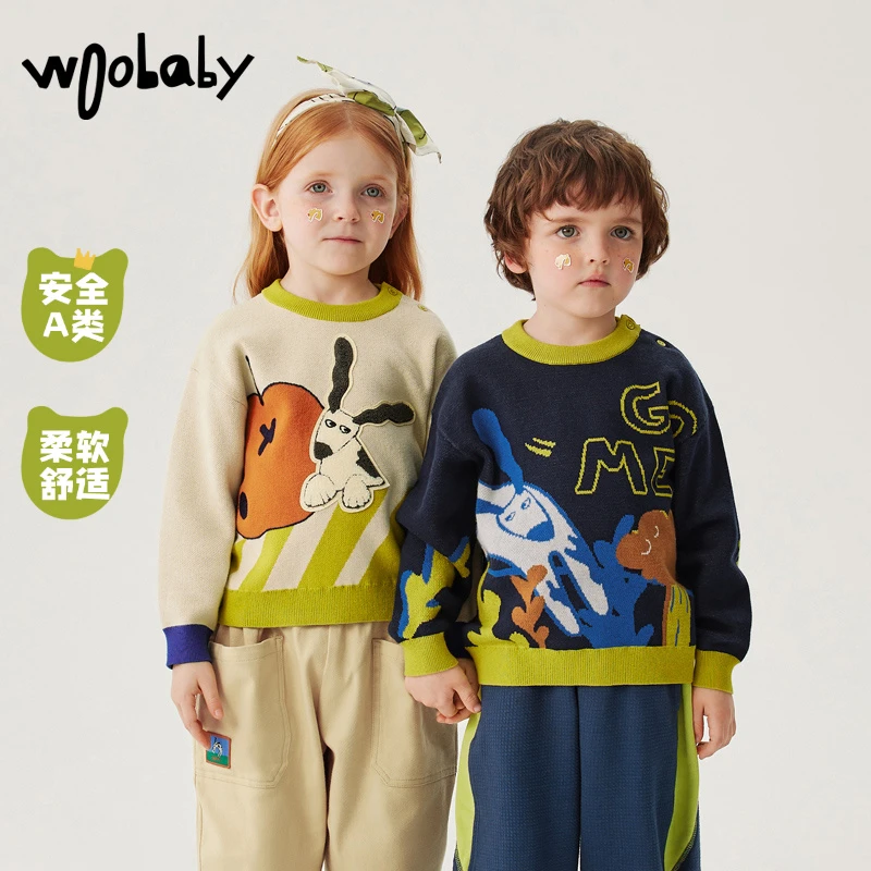 【woobaby秀场童装】woobaby儿童秋冬纯棉针织衫WBC2333O120202-03