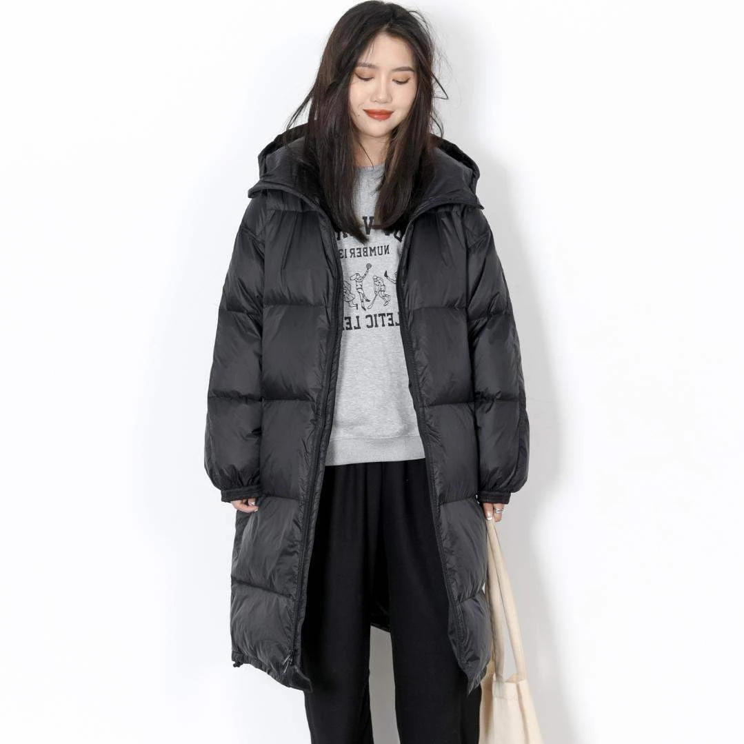 棉衣秋冬款反季2021新款江南羽绒服女中长款韩版宽松连帽过膝加厚