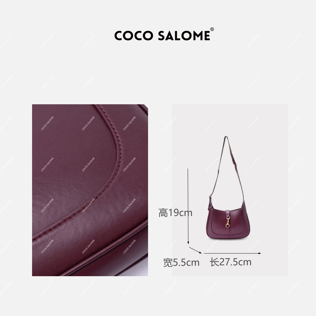 COCO SALOME【玫瑰手记】超纤皮百搭女款包包腋下包半月包782849