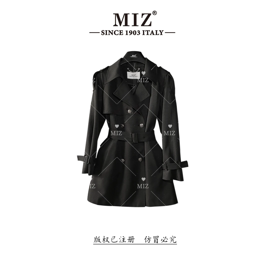 【MIZ】2024秋季上新璀璨星河气质显瘦收腰优雅短款风衣2335015