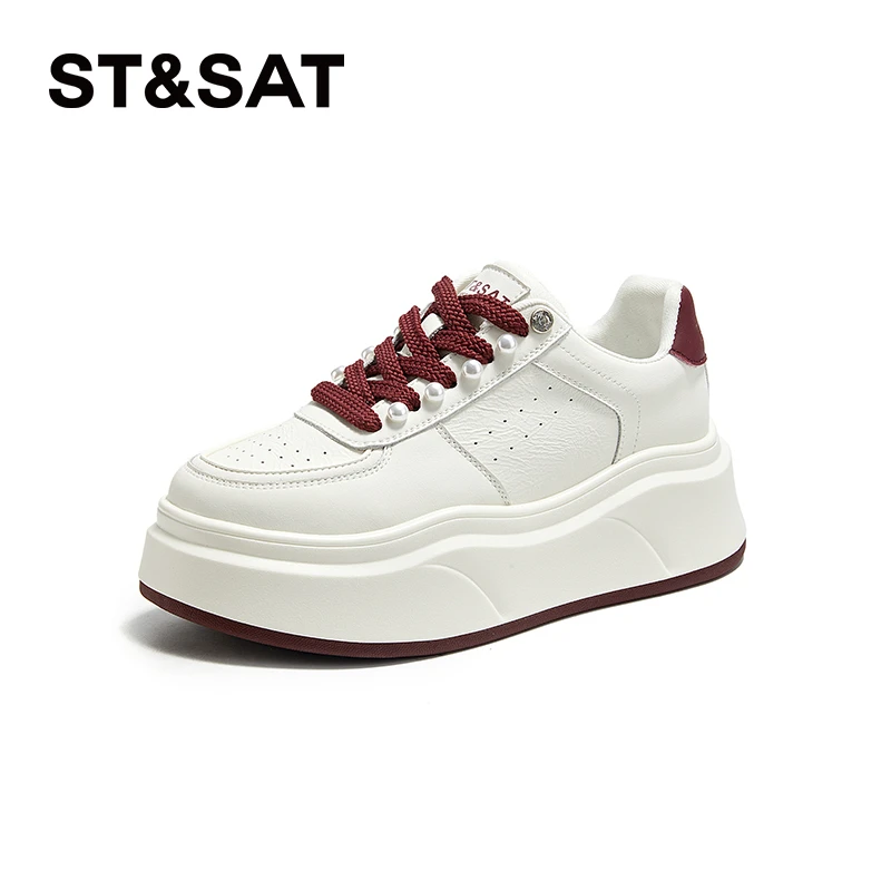 星期六增高小白鞋女2025秋冬季新款软底时尚休闲鞋松糕厚底运动鞋