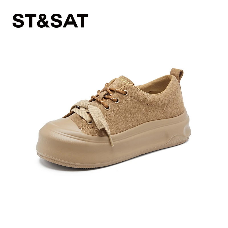 星期六小个子厚底增高板鞋女2024秋冬新款复古运动时尚休闲帆布鞋