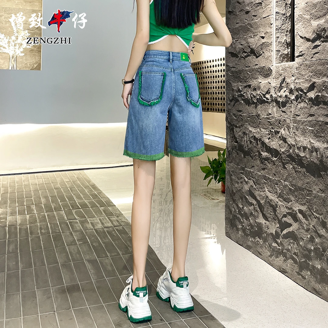 ZENGZHI/增致牛仔WDS9317夏季新款时尚百搭磨毛宽松牛仔短裤女