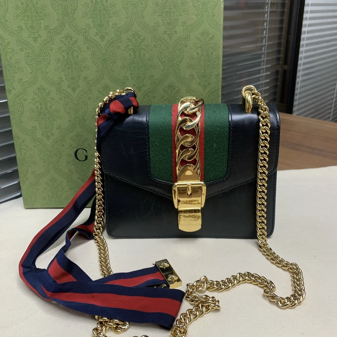 95新 GUCCI/古驰 塞尔维亚黑金小号/gy