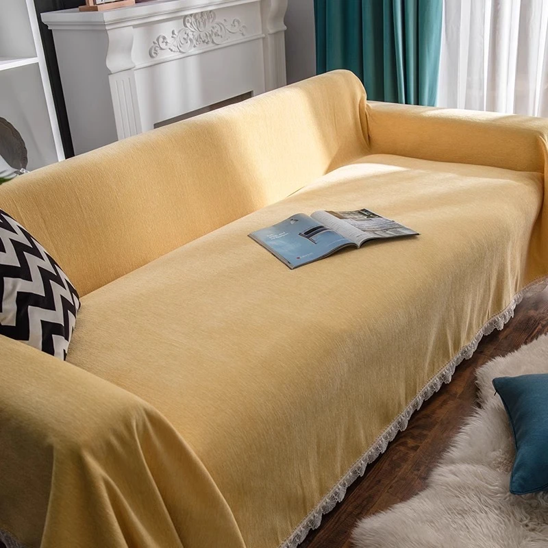 【纯色小香风】加厚雪尼尔沙发巾四季通用沙发盖布一片式防滑沙套罩
