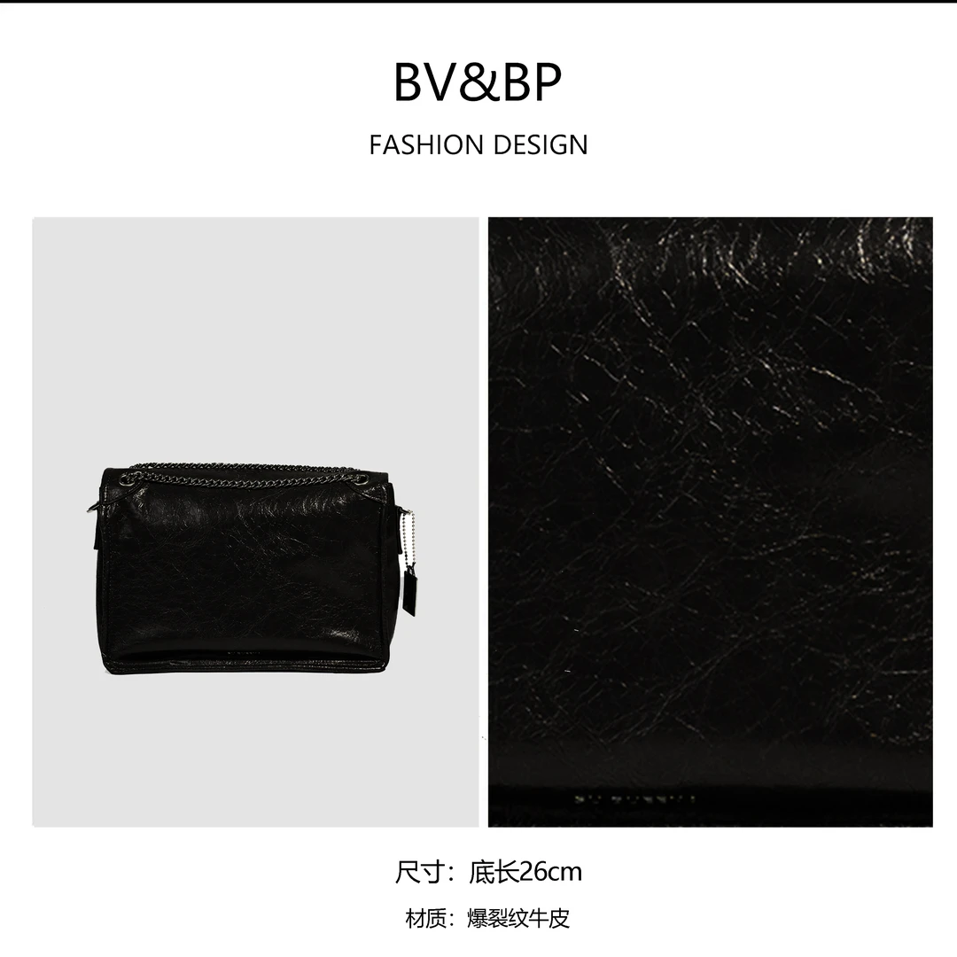 经典时尚百搭原创设计单肩包 BV6020-钻石曜黑