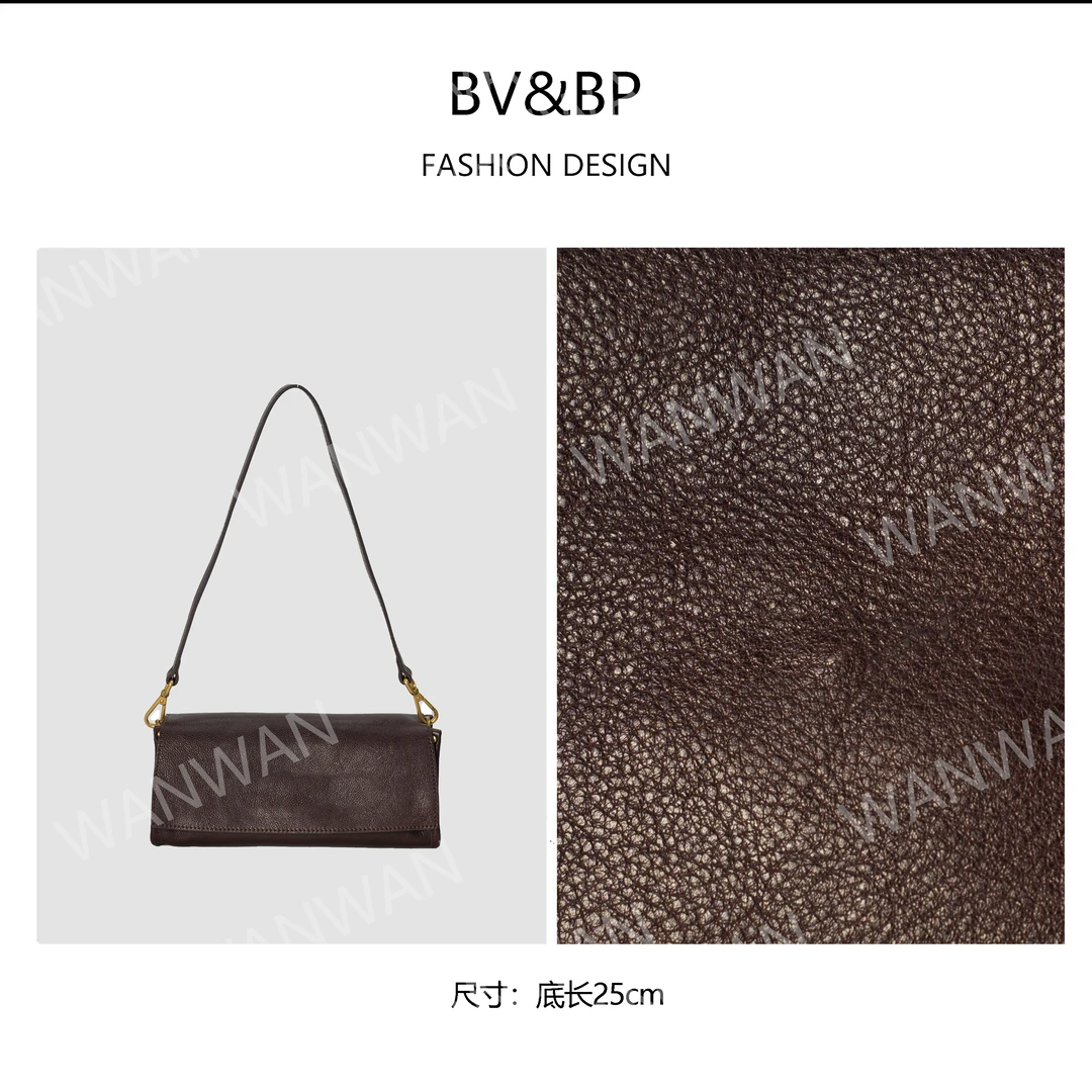【婉婉老板娘】2025早春新款百搭斜挎腋下女包BV10002-深咖色