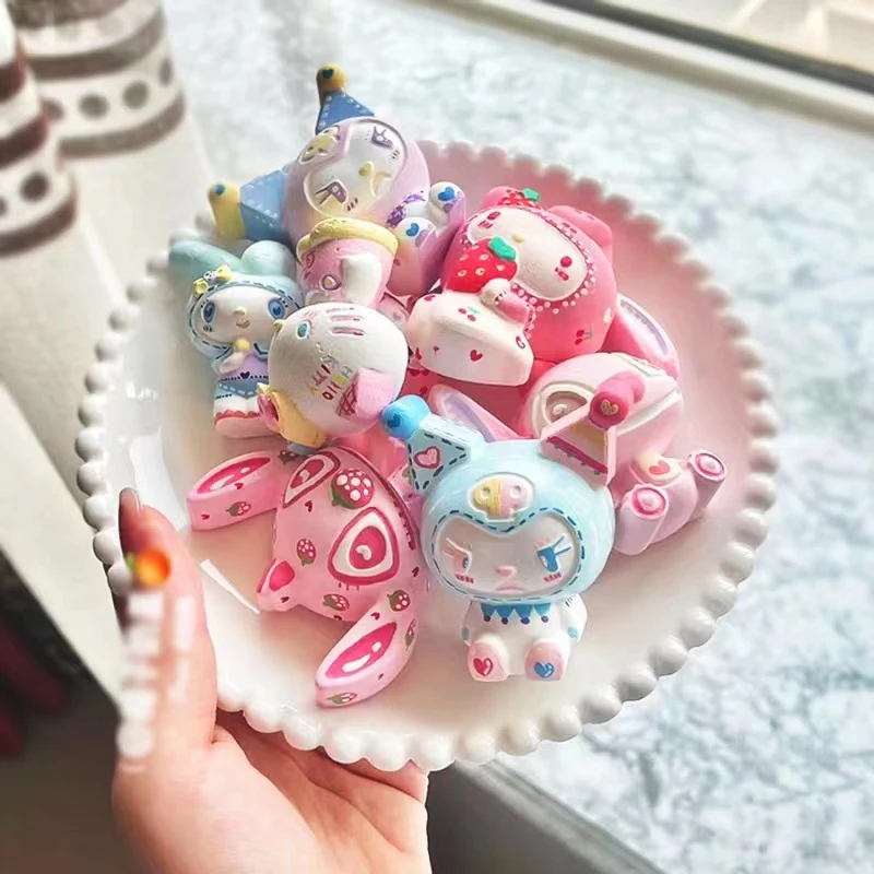 12只混装石膏娃娃涂鸦儿童创意diy艺术库洛米涂色白胚送颜料工具