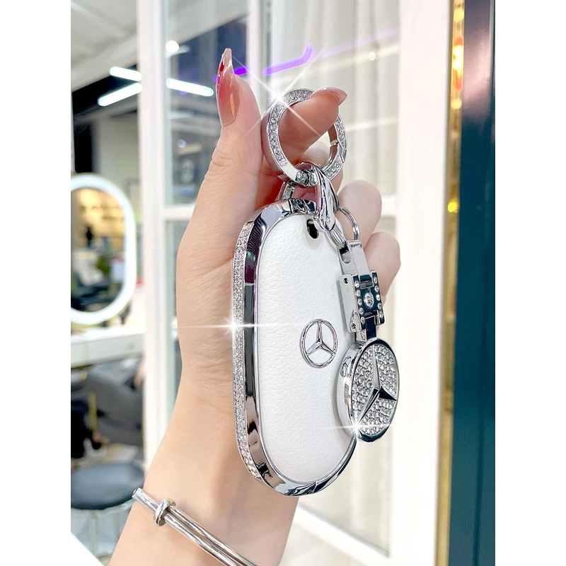 奔驰S级车钥匙套C级C260L/e300l扣C200L壳GLC300L/GLE女S400L真皮