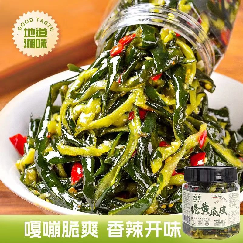 黄瓜皮湖南特产香辣鲜香下饭菜农家腌制食开胃爽口酱菜开胃下饭菜