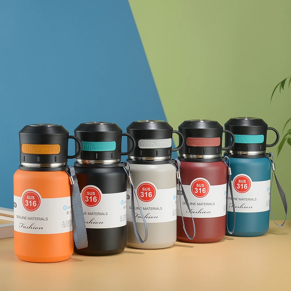 316不锈钢男女高档时尚保温杯车载健身超大容量水壶学生户外便携H