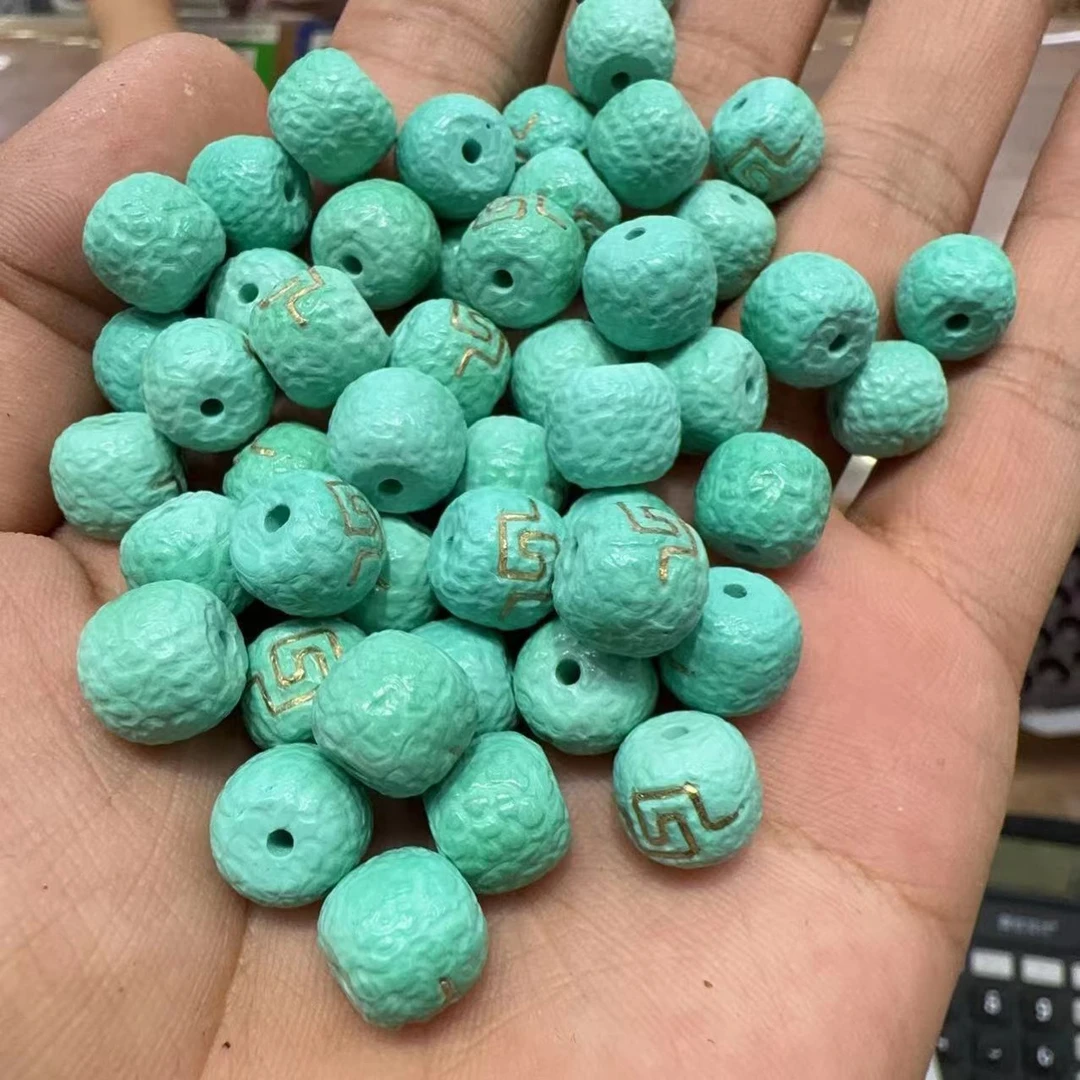文玩散珠六字箴言桶珠老型珠散珠配饰配件文玩配件配饰串珠DIY