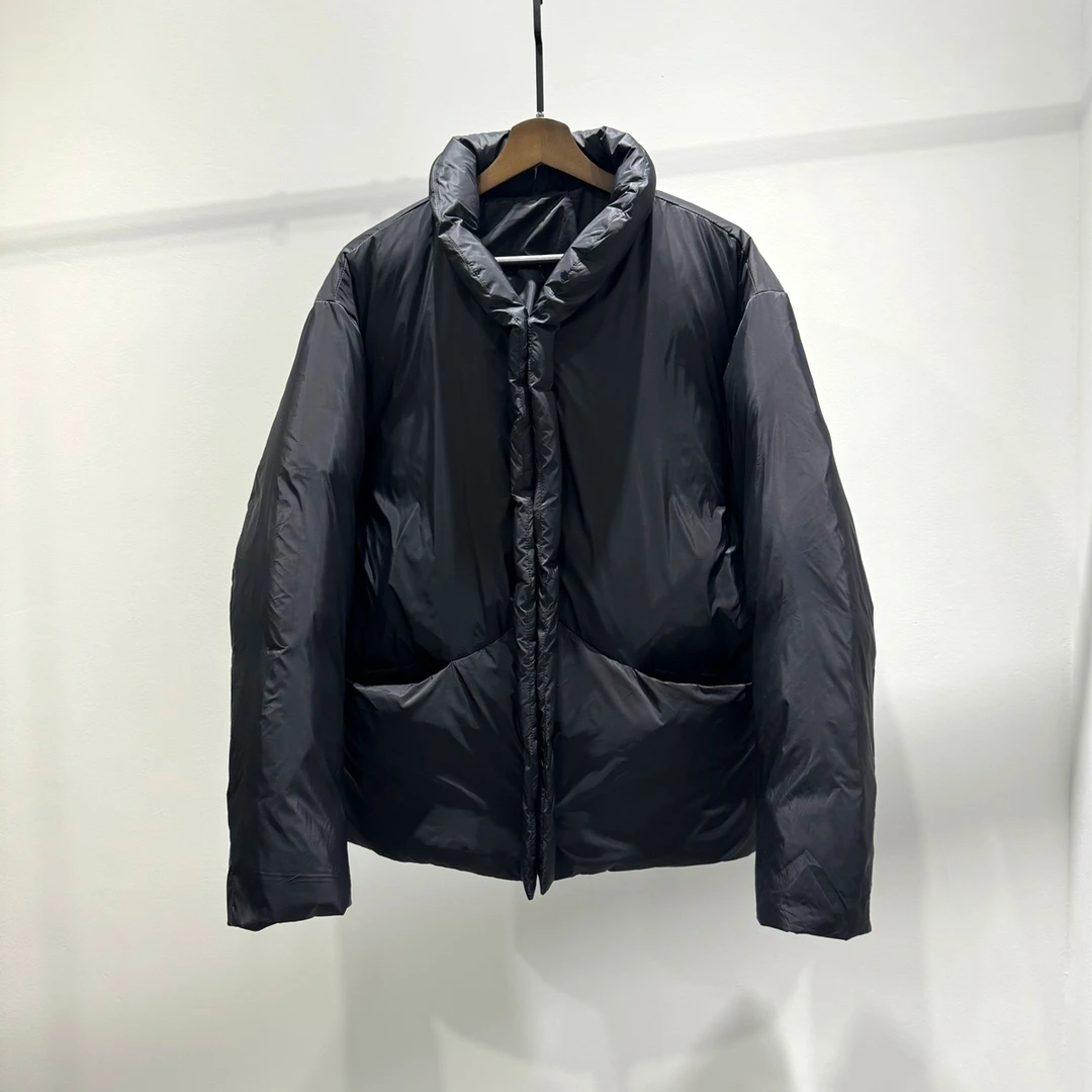 高充绒羽绒服男士高端磁吸扣休闲百搭潮流INS冬季黑色保暖外套