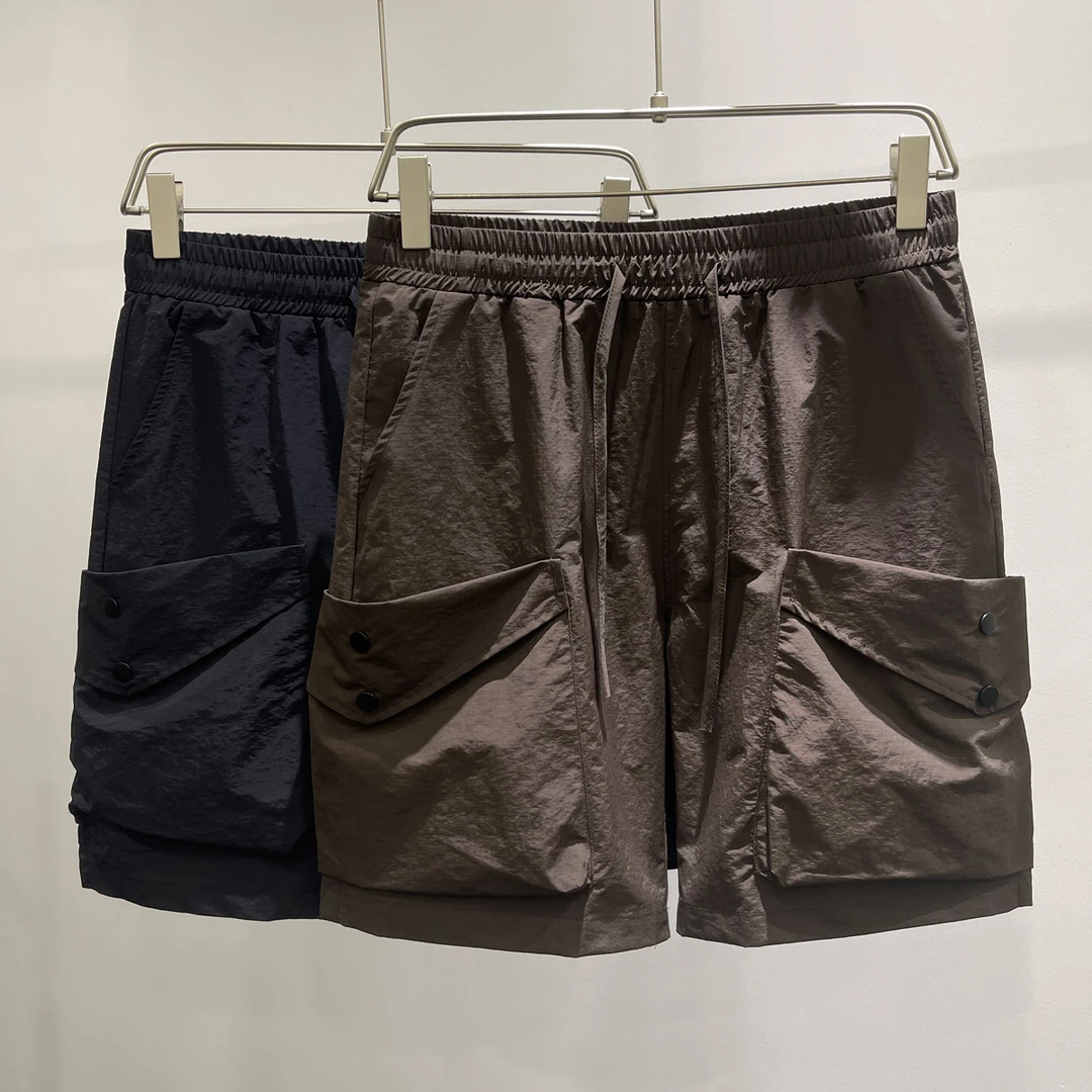 夏季男士工装大口袋松紧腰潮流休闲短裤ins宽松百搭抽绳五分裤