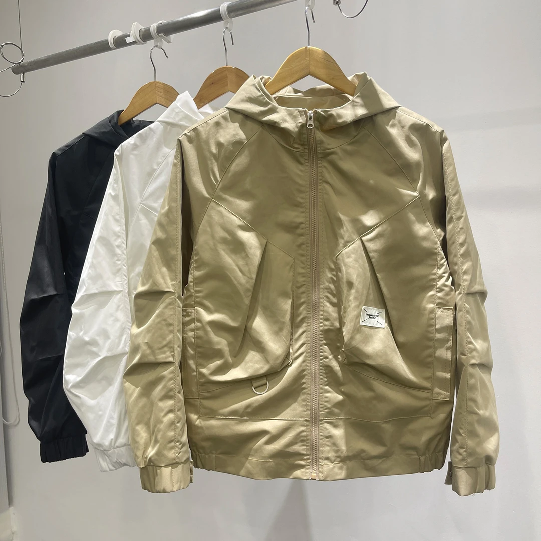 现货秋季潮牌INS韩版薄款百搭长袖连帽外套宽松休闲时尚夹克衫