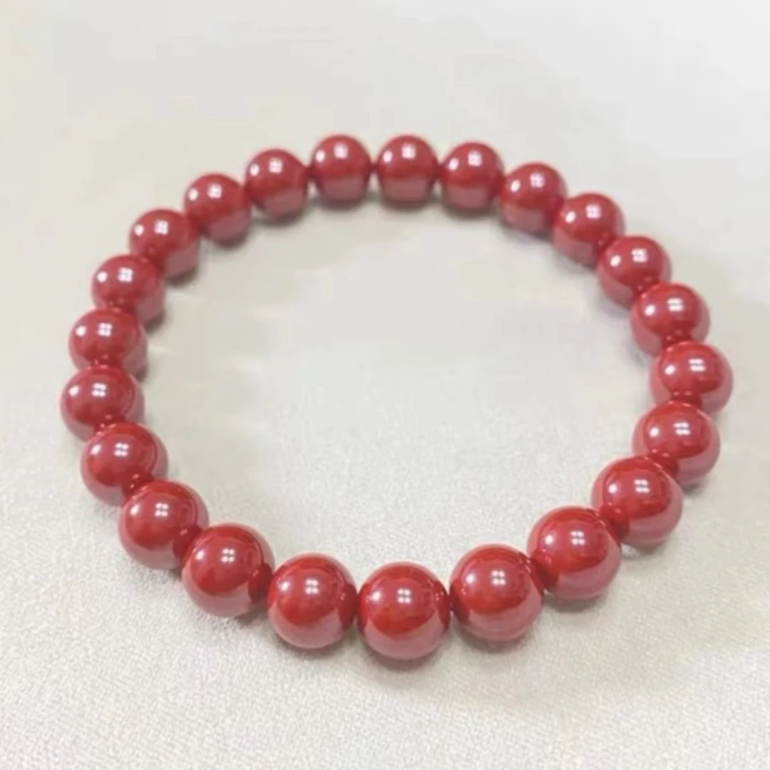 含辰砂工艺品红砂8mm手链23颗珠子【铜仁朱砂】