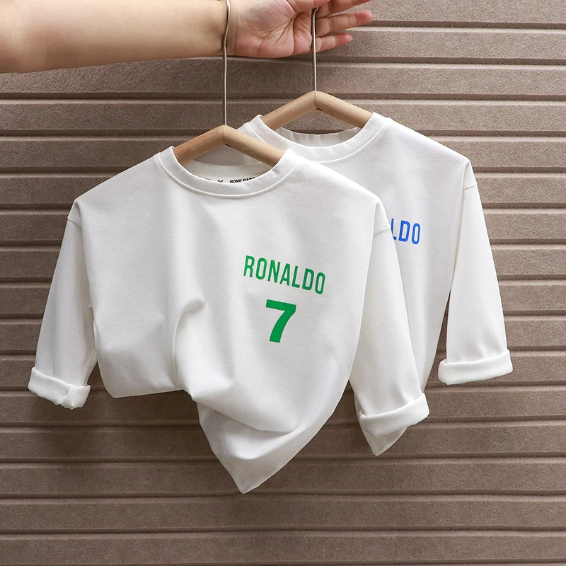 男童数字7纯棉长袖T恤秋季春秋款儿童装打底衫宝宝中大童上衣秋衣