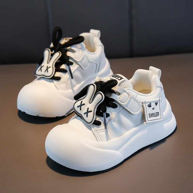 蜡比小星童鞋儿童秋季新款百搭小白鞋女童软底休闲运动鞋男童板鞋