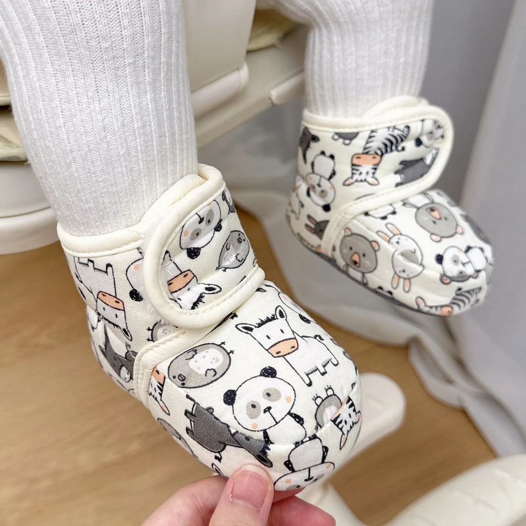冬季加绒保暖婴儿棉鞋6-9-12个月宝宝鞋0-1岁软底步前鞋不掉鞋