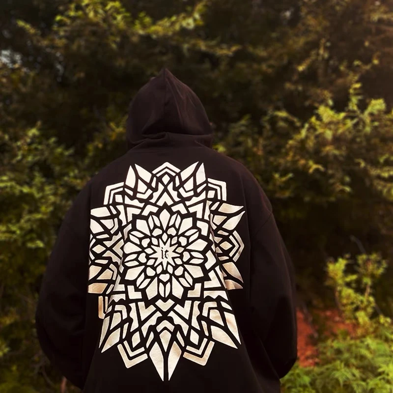 Young Guns烫银未知 美式复古高街重磅430G潮牌连帽加绒卫衣男女