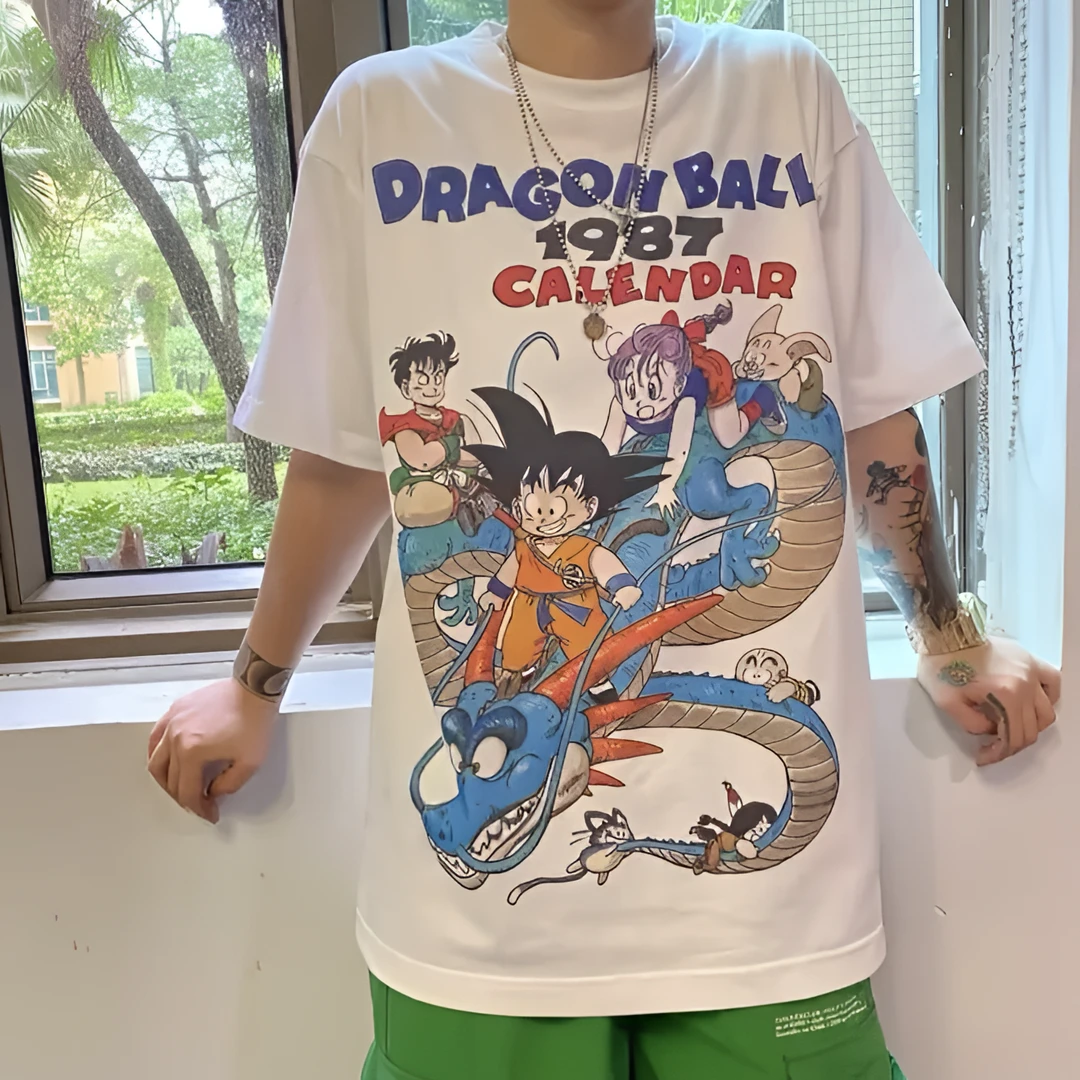 Young Guns【趣味龙珠】重磅270G复古动漫潮牌男女短袖宽松印花T恤