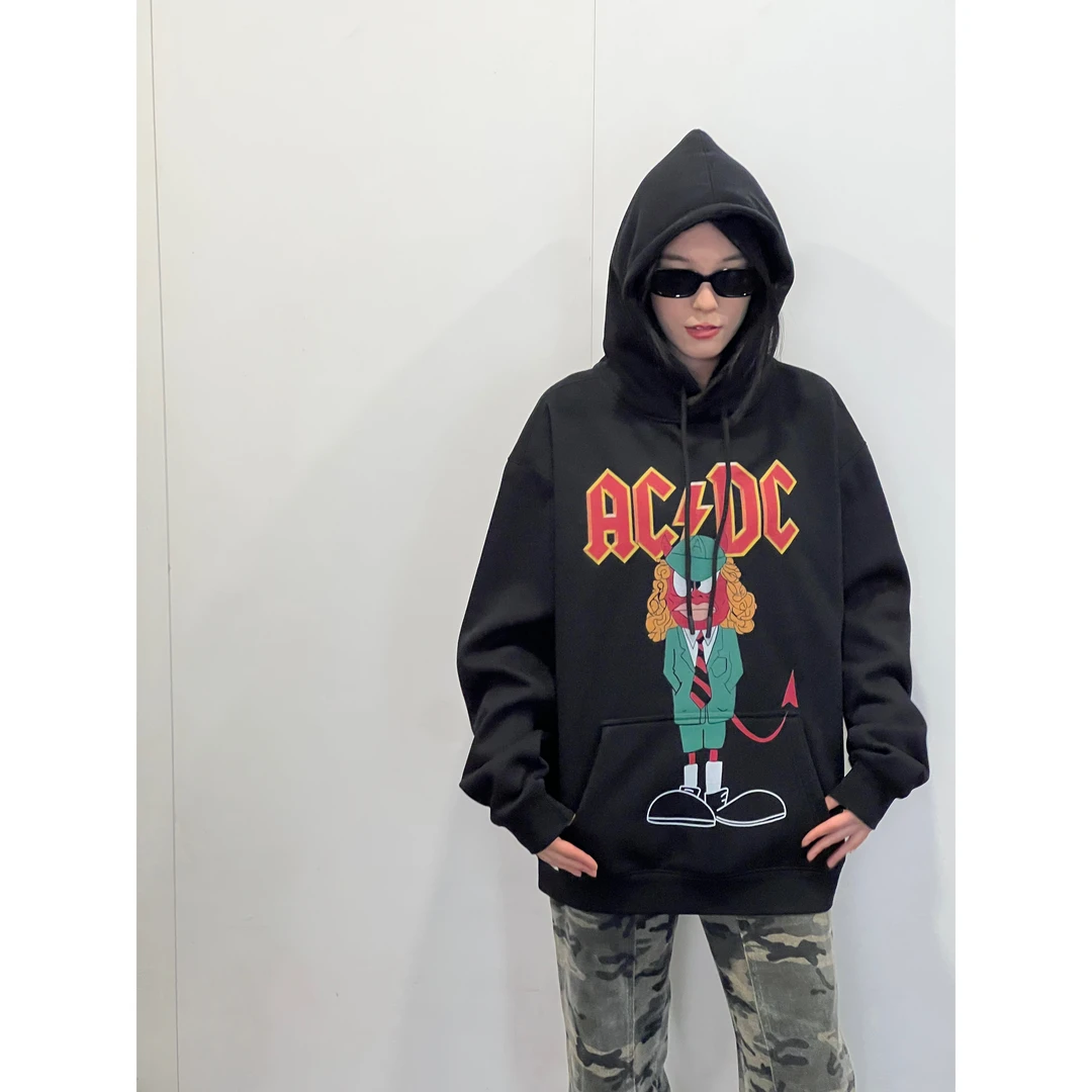 Young Guns摇滚ACDC乐队 复古街头潮牌重磅430G连帽加绒卫衣男女