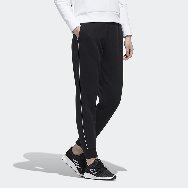 Adidas阿迪达斯秋冬户外女裤加绒运动裤跑步训练小脚裤长裤GM1448