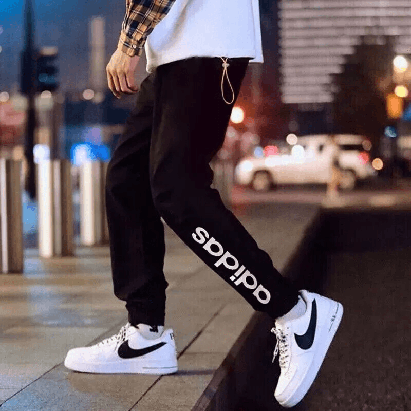 adidas/阿迪达斯 /男子经典收口大logo运动休闲长裤GP4896休闲裤