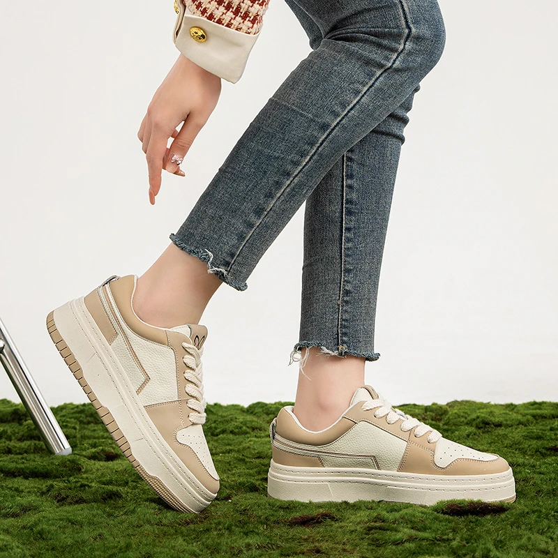2024春季新款女鞋韩板平底运动休闲板鞋真皮小白鞋9229