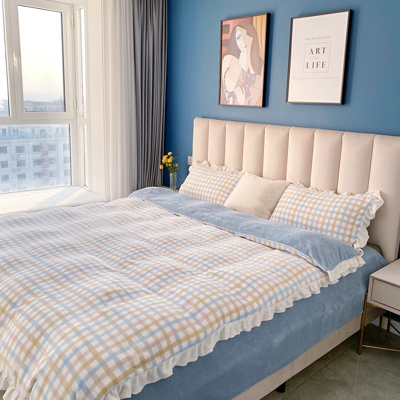 麦芮家居现代轻奢法式美式主卧客卧绒布1.8米大床2170*1950*1330