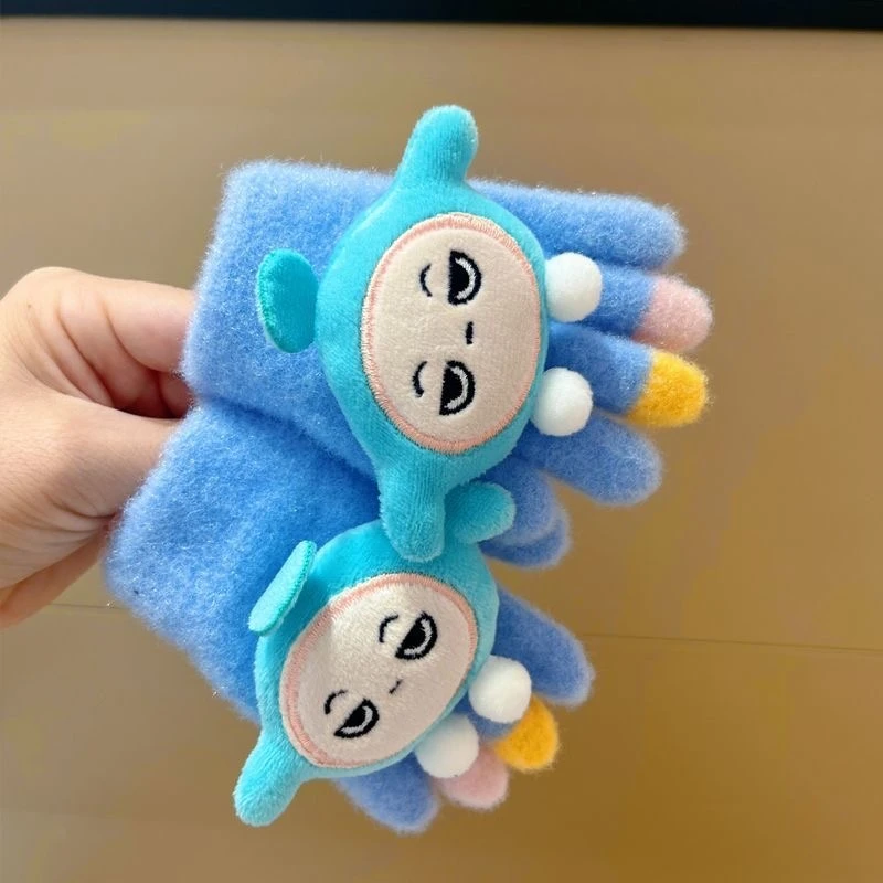 婴幼儿手套0-3岁宝宝儿童五指秋冬加厚保暖男童女童五指毛线手套