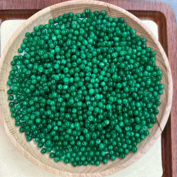 天然散珠 干青 A182 4mm 100颗