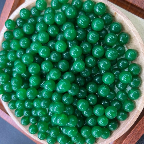 天然散珠 冰阳绿 A44 10mm 30颗（赠弹力绳）