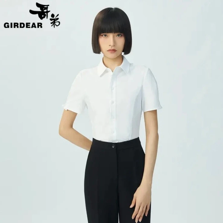 GIRDEAR/哥弟短袖款白衬衫1300769