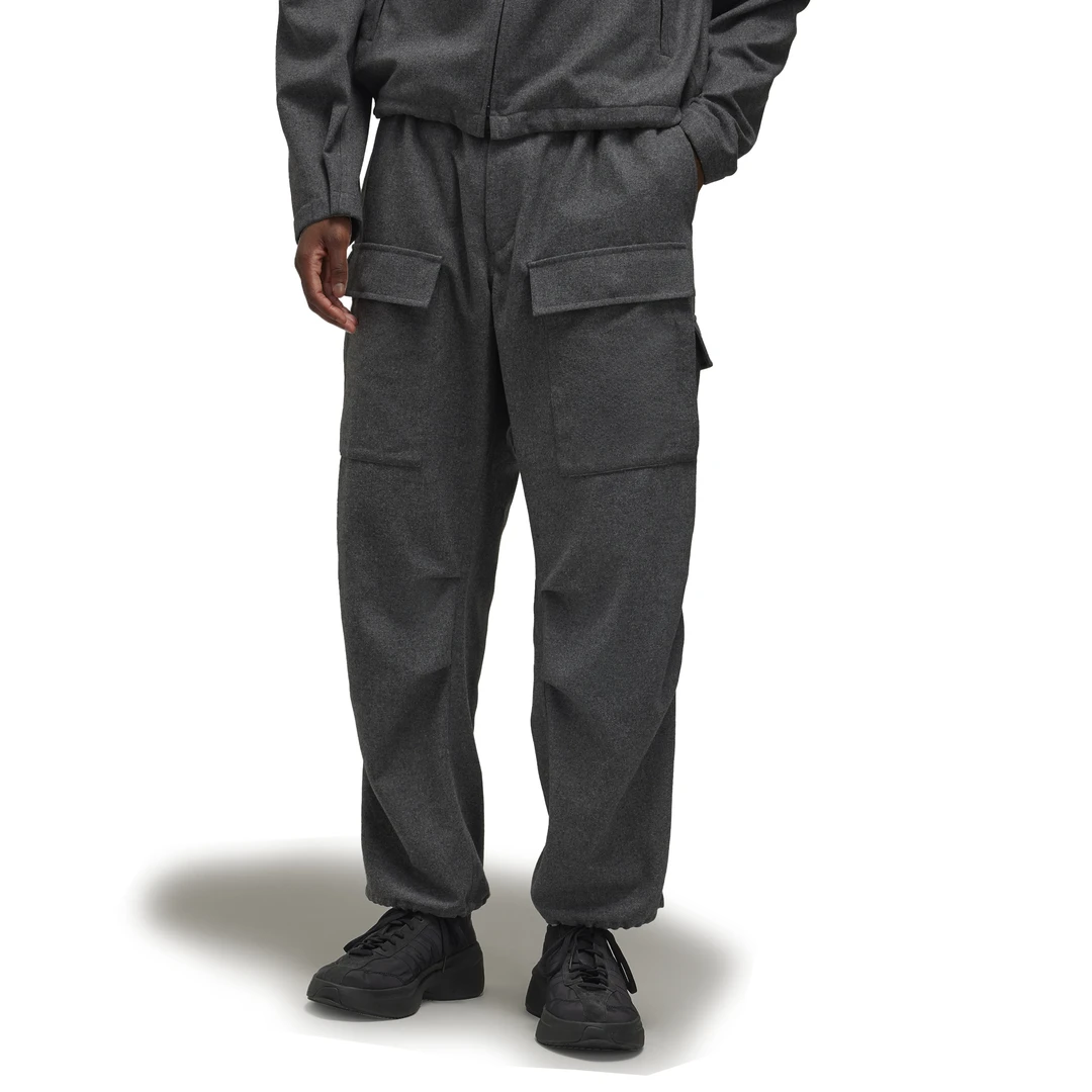 Y-3/Y-3（51-JE3431）灰色秋冬款多口袋工装休闲运动裤