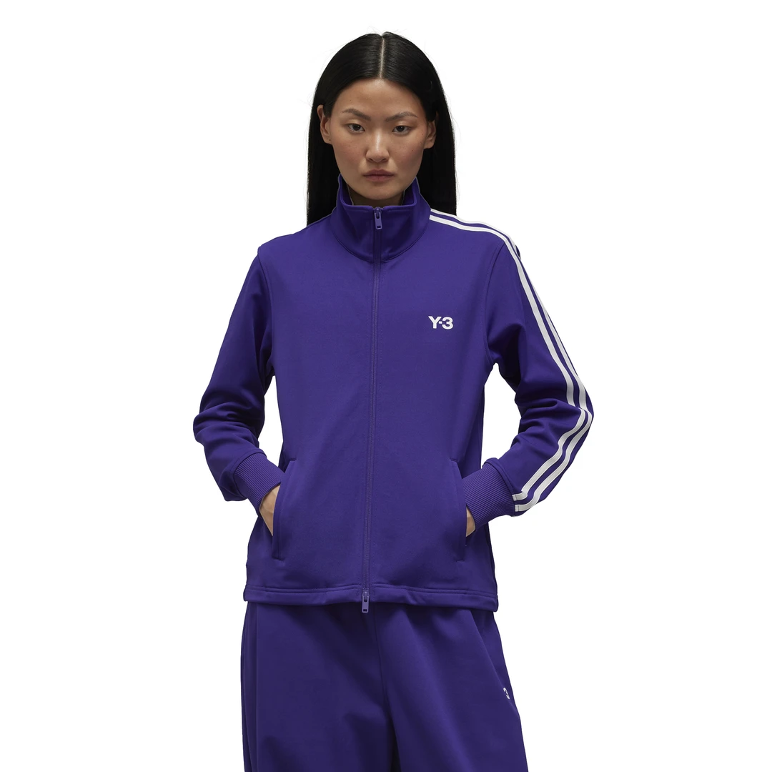 Y-3/Y-3（51-JE3427）紫色女款侧边三条杠休闲运动外套