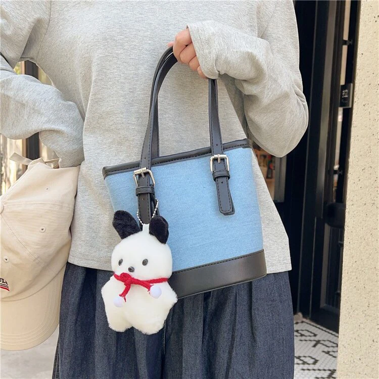 时尚学生通勤包包简约韩版小众潮流网红小包包日系撞色单肩肩包