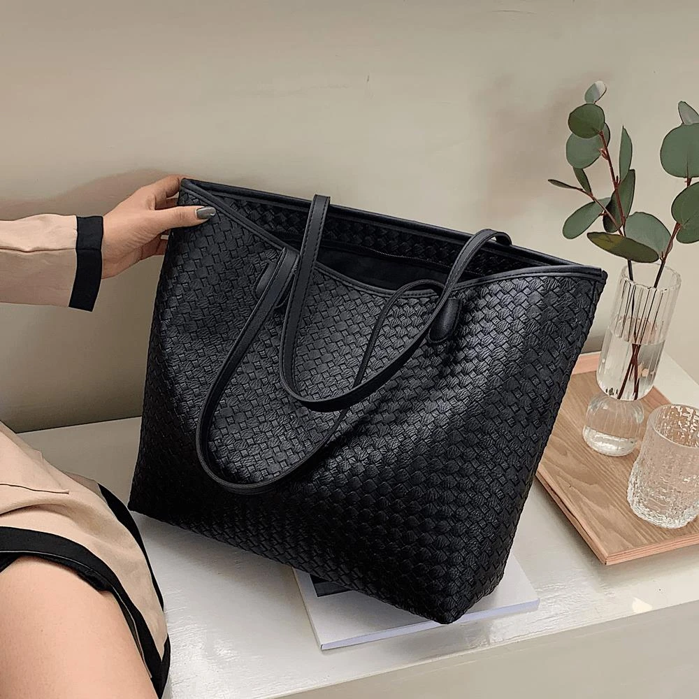 包包女大容量2025新款百搭单肩包大学生上课通勤包通勤托特包