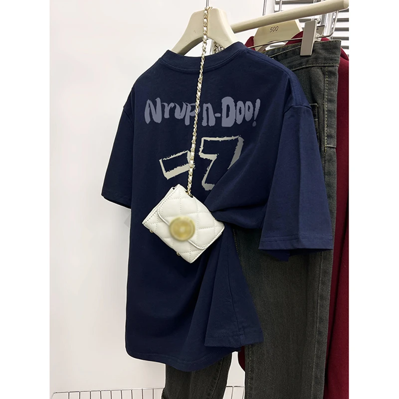 佐朗格奴/纯棉220克韩系圆领上衣女休闲春夏清凉情侣装短袖T恤衫