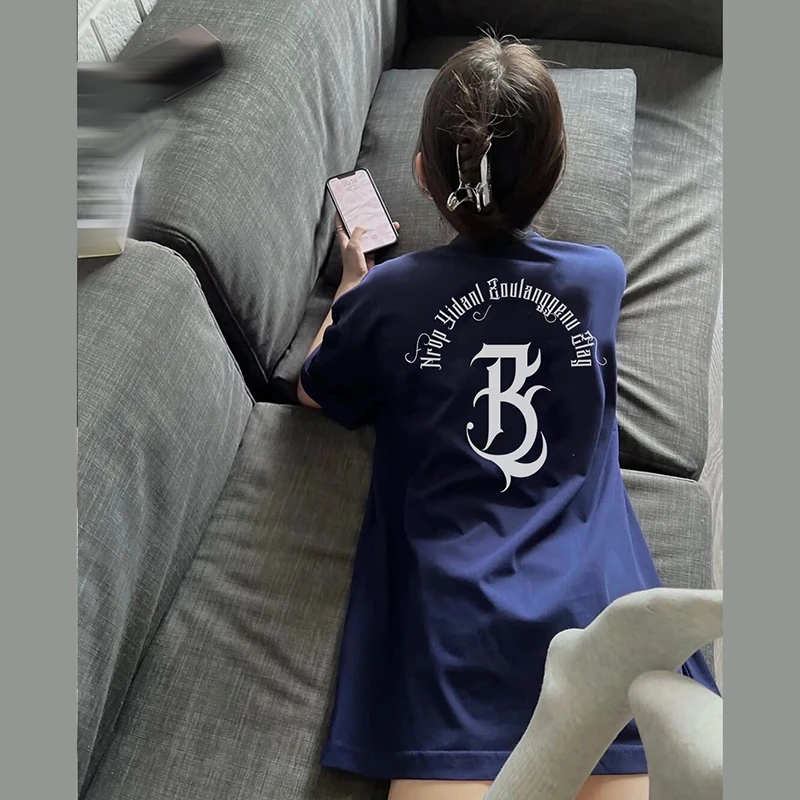 佐朗格奴/短袖T恤美式欧美高街复古女潮流宽松oversize潮牌夏季衣