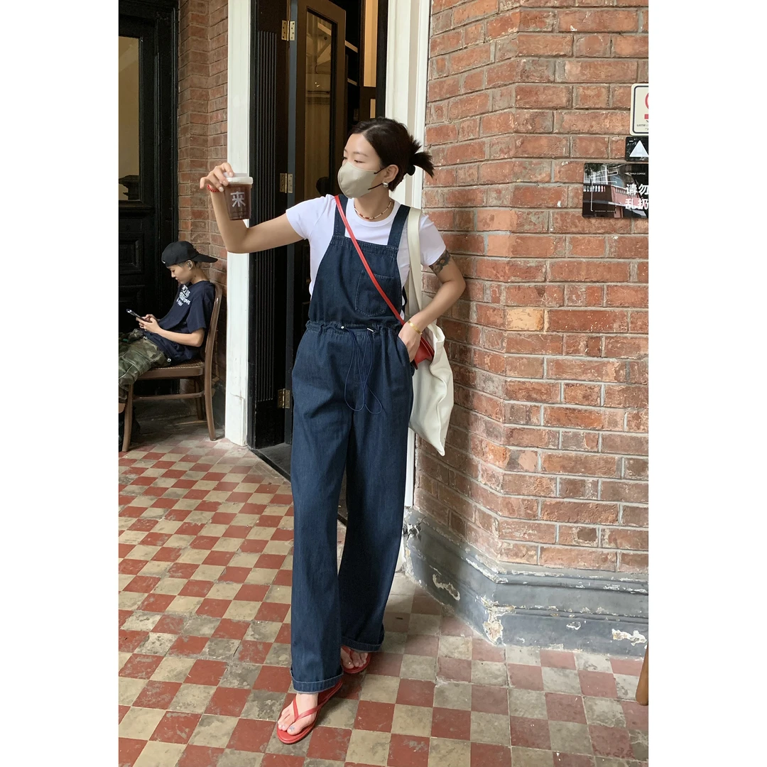 背带裤女款爆款2025新款时尚连体牛仔背带裤女夏季韩版显瘦百搭