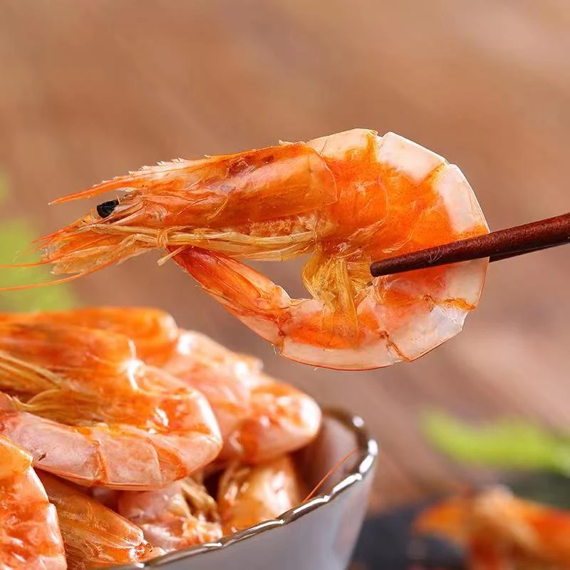 开袋即食烤虾干(盐田大虾虾有黑头)冷冻保存