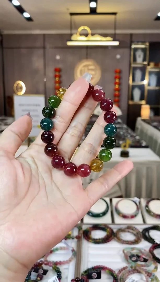 【闪购商品】碧玺单圈手串11mm+未镶嵌(多样性发一条)H