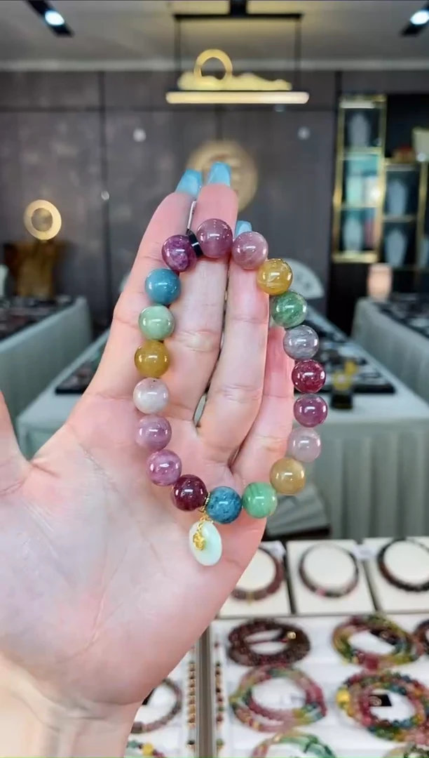 【闪购商品】碧玺单圈手串10mm+未镶嵌（多样性发一条）