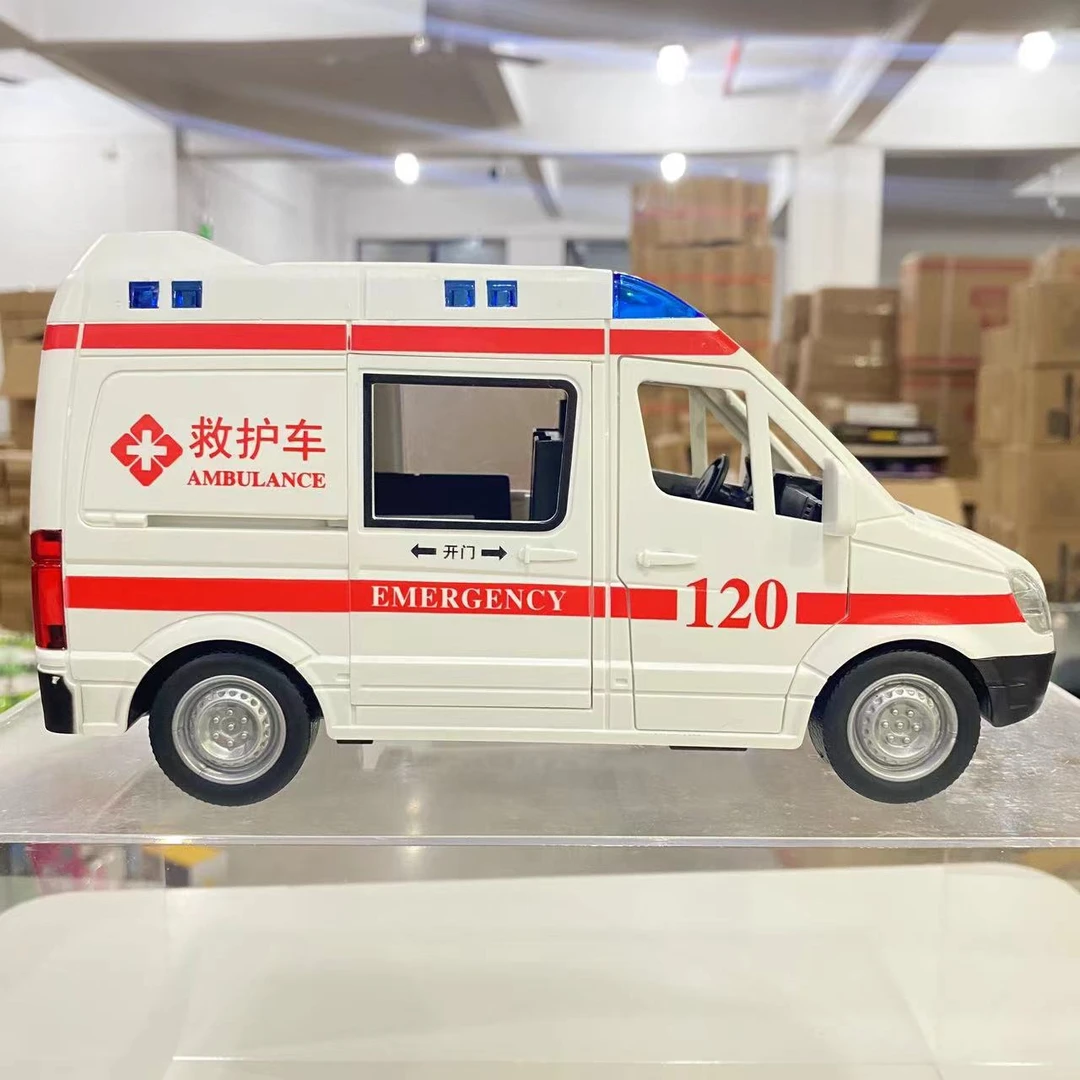 塑料-五开门救护车 22厘米 惯性儿童模型玩具 去包装发货 随机发