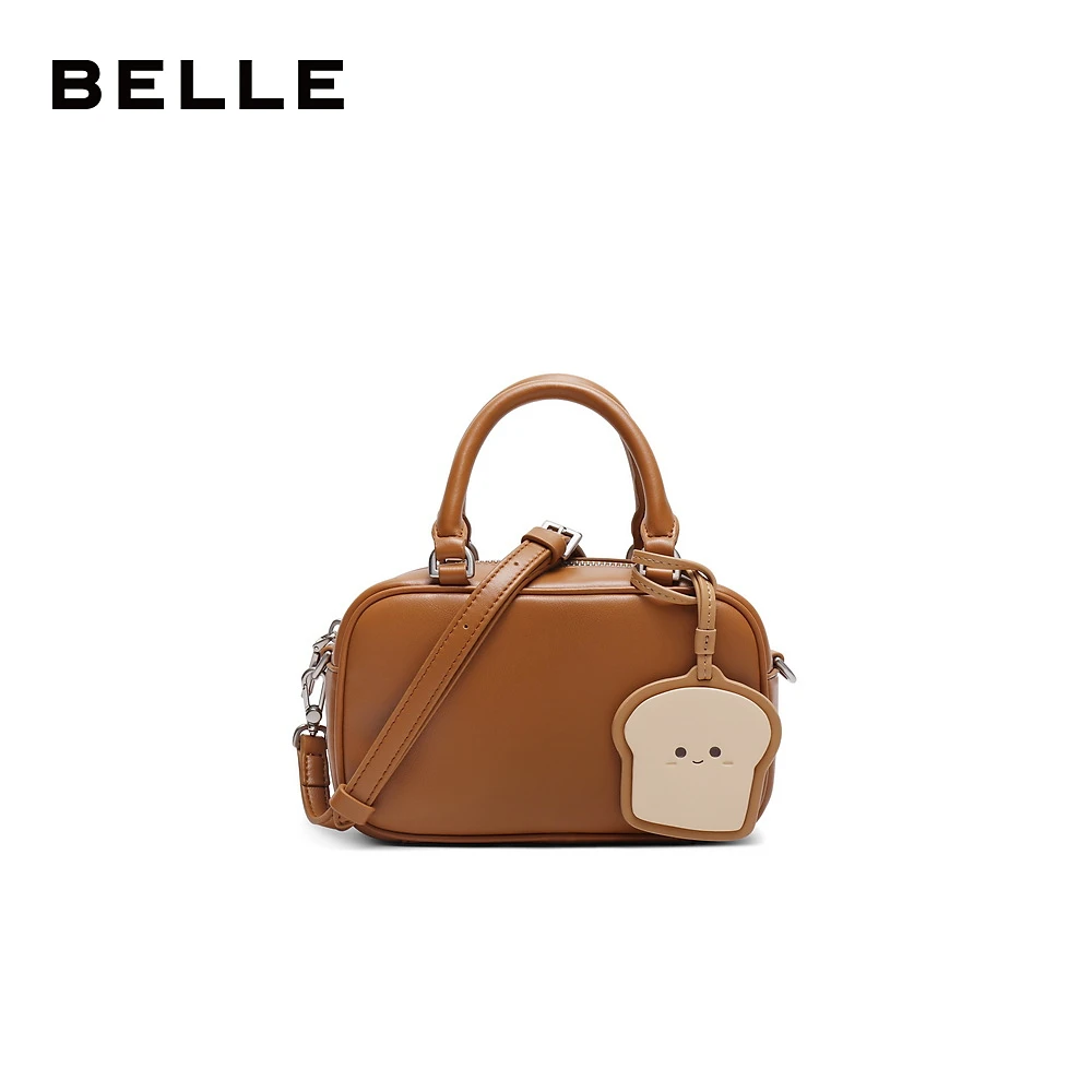 百丽包女2024新商场同款休闲吐司包单肩斜挎手提波士顿包X7167CX4